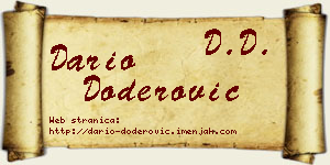 Dario Doderović vizit kartica